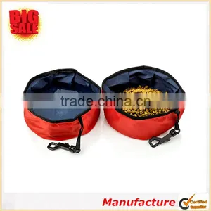 Travel Pet Bowl for Food and Water Folding Collapsible for Dogs and Cats-2 Pack thumbnail-1
