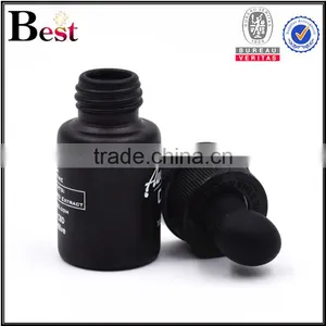 Cosmetic Packaging 7ml Screen Printing Children Proof Big Dropper Bottle Perfume Matt Black Glass Perfume Bottle China thumbnail-2
