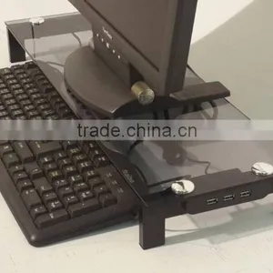 Tempered Glass Engabced And Refined Universal Monitor Laptop Stand Multimedia thumbnail-6