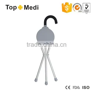 Topmedi Therapy Medical Device Folding Stool Walking Stick With Chair thumbnail-3