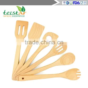Solid Wood Cooking Spoons and Spatulas Non Stick Wooden Spoon Set Cooking Utensil Set thumbnail-6