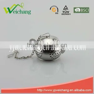 WCTS181 Good Quality Hot Sale Stainless Steel Teapot Shape Funny Shape Tea Ball Tea Infuser With Tray thumbnail-2