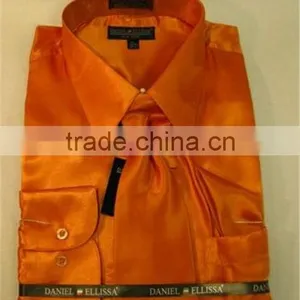 Satin Dress Shirts Men Tie&hanky Man Satin Shirt thumbnail-5