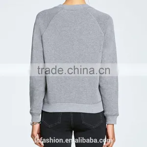 Sweatshirt Woman 2017 Crewneck Long Sleeve Grey Women Tops for Spring ,autumn thumbnail-2