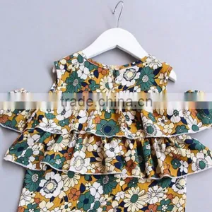 BBY6027 Hot Sale Kids Girl off Shoulder Flower Tops for Summer thumbnail-4