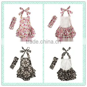 Wholesale Boutique Newborn Romper 100% Cotton 2016 Floral Girl Baby Clothes From Manfactory thumbnail-4