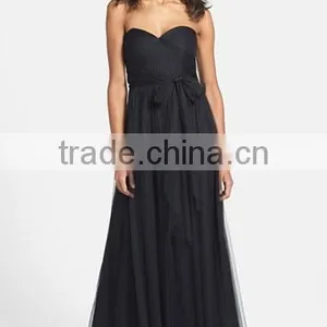 MGOO High Quality 2016 Convertible Tulle Column Plain Maxi Prom Women Long Dress Islamic Vestidos thumbnail-4