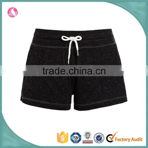 Wholesale Plain Black Women Sweats Shorts, Sports Shorts Running Shorts thumbnail-1