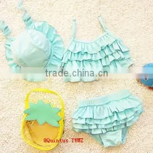 Swimsuit Baby Summer Biniki Solid Color Ruffle Design Bulk Buy From China Yiwu thumbnail-2