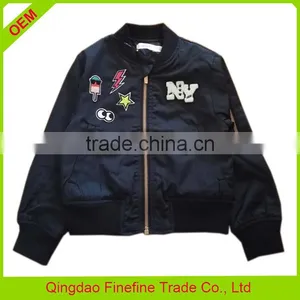 Wholesale Embroidered Nylon Bomber Jackets for Baby thumbnail-1