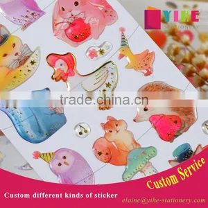 Custom Children Carton Sticker Cheap Epoxy/pvc/pet Sticker Die-cut Adhesive Sticker thumbnail-1