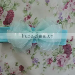 2017Lovely Style Princess Girls Hair Accessories Bowknot Elastic Headband Girls Many Colors Choice thumbnail-2