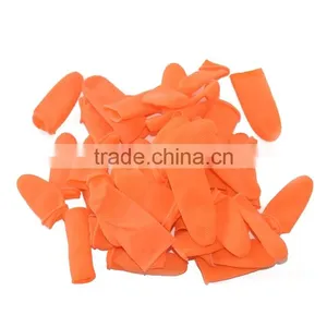 100Pcs/Pack Orange Thick Silicone Finger Cots thumbnail-1