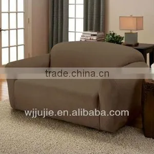 Stretch Suede Fitted Loveseat Cover thumbnail-2
