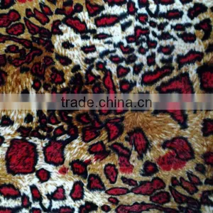 95% Polyester+5%spandex Printed Spun Velour for Garment thumbnail-1