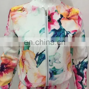 Floral Printed Jacket 2 Piece Set Women Pants For Fashion Ladies thumbnail-4
