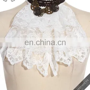 Steampunk Jabot-collar With Laces and Gear Accessories thumbnail-1