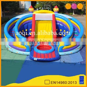 Wholesale Amusement Pak Item Giant Inflatable Castle Slide With Ball Pool thumbnail-1