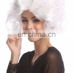 Short White DIVA Style Party Wigs P-W206 thumbnail-5