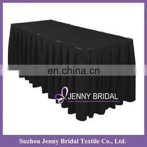 TS010V Wholesale Banquet White Tablecloth Table Skirting Design thumbnail-2
