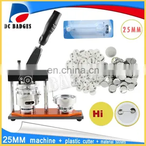 New 25 mm Rotating Button Badge Machine Combination + 500 Sets of Badge Material + Adjust Circle Cutter thumbnail-1