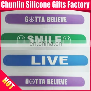Custom Silicone Slap Bracelets for Football Team thumbnail-1