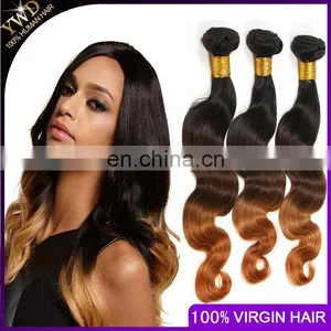 Cheap Price 100% Remy Body Wave New Hair 3 Bundles/lot Two Tone Ombre T1b-30 Brazilian Human Hair thumbnail-1