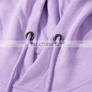 High Quality Mens Cotton Crewneck Custom Logo Applique French Terry White Plain Unisex Sweatshirt Hoodies thumbnail-4