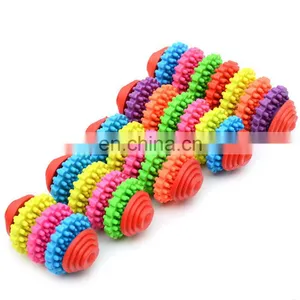 Nontoxic Colorful Gear Pet Toy Cheap Molar Tooth Tpr Chew Dog Toys thumbnail-2