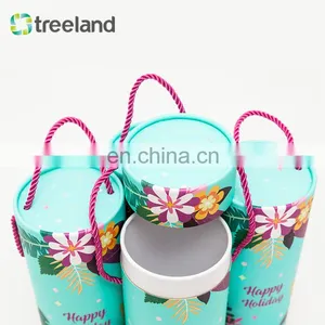 Wholesale Cardboard Christmas Gift Box Packaging Paper Tube With Handle thumbnail-4