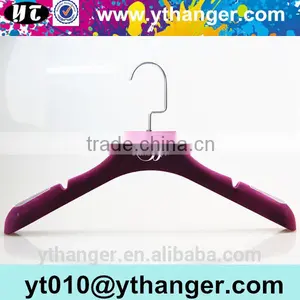 YY0545 Purple Velvet Wedding Dress Shop Plastic Hanger With Antislip Notches thumbnail-1