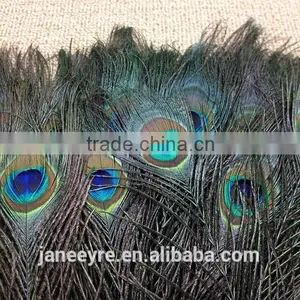 12-13"/30-35cm Length Peacock Sword Feather Natural Green For Hats/Costume/Crafts thumbnail-3