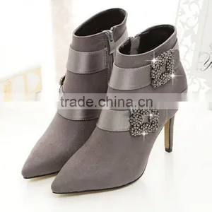 C89274A Women Ankle Boots Lady Zipper Boots Lady Shoes Big Size Shoes thumbnail-2