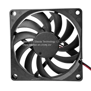 8010 8cm 80mm Slim Fan Double Ball Bearing 12V dc Axial Cooling Fan thumbnail-1