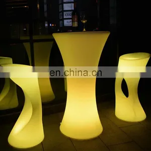 Bar Furniture Party Hire Table Hookah Lounge Seating Plastic Cocktail Tables Portable Bar Counter Led Party Tables thumbnail-4