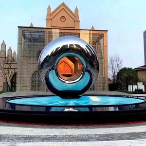 Stainless Steel Manufacturer Stainless Steel Mirror Sculpture Park Square Landscape Sculpture Ornament Metal Sculpture thumbnail-1