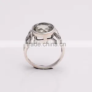 GREEN AMETHYST RING ,925 Sterling Silver Jewelry Wholesale,WHOLESALE SILVER JEWELRY,SILVER EXPORTER,SILVER JEWELRY FROM INDIA thumbnail-3