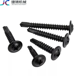 Carbon Steel Black Large Flat Head Washer Drill Tail Dovetail Self-tapping Screws thumbnail-4
