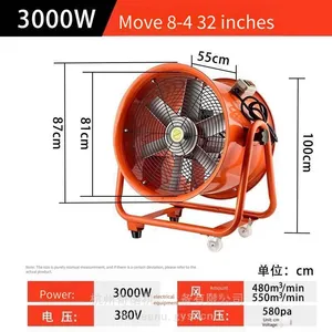 Supply Sft-800 Mobile Portable Ventilator, Telescopic Duct Axial Fan, Exhaust Fan for Tunnels and Ships thumbnail-5