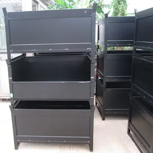 Factory Wholesale Logistics Turnover Box Iron Steel Folding Material Box thumbnail-1