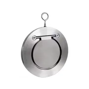 Single Disc & Double Plate Wafer Check Valve Single Flap PN10/PN16 H74W 304 316 Stainless Steel Body CF8 CF8M Round Type thumbnail-1