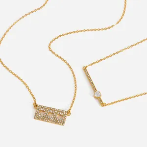 Customized Waterproof Matte Stainless Steel Fashion Jewelry Necklace for Wholesale thumbnail-5