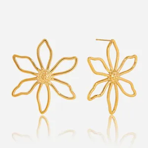 Trendy Water Drop Design Vacuum Earrings in Stainless Steel thumbnail-3