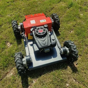 Commercial Industrial Gasoline Lawn Mower Wheeled Single Cylinder Cordless Remote Control Small Vigorun thumbnail-1