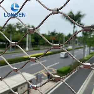 Stainless Steel Wire Coal Mine Support Safety Net and High Altitude Fall Prevention Rope Mesh for Safety Protection thumbnail-1