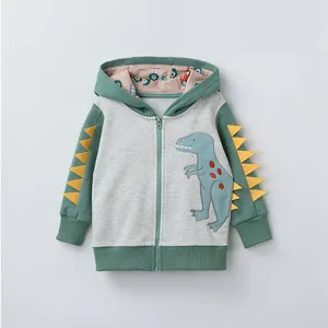 Boys’ Dinosaur Appliqué Full-Zip Hooded Jacket thumbnail-1