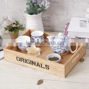 Antique Style Customized Wooden Serving Tray thumbnail-2