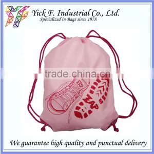 Multi-Purpose Pink Polyester Gym Sack / Sport Drawstring Backpack thumbnail-1