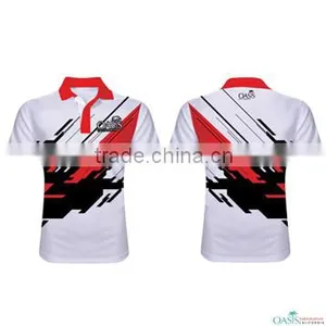 High Quality Sublimation POLO SHIRTS / New Customize 100% Polyester Sublimation Polo Shirts for Mens thumbnail-4