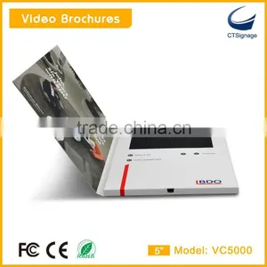 Customized High Quality 5 Inch Lcd Screen Video Book Brochure Greeting Card VC5000 thumbnail-1